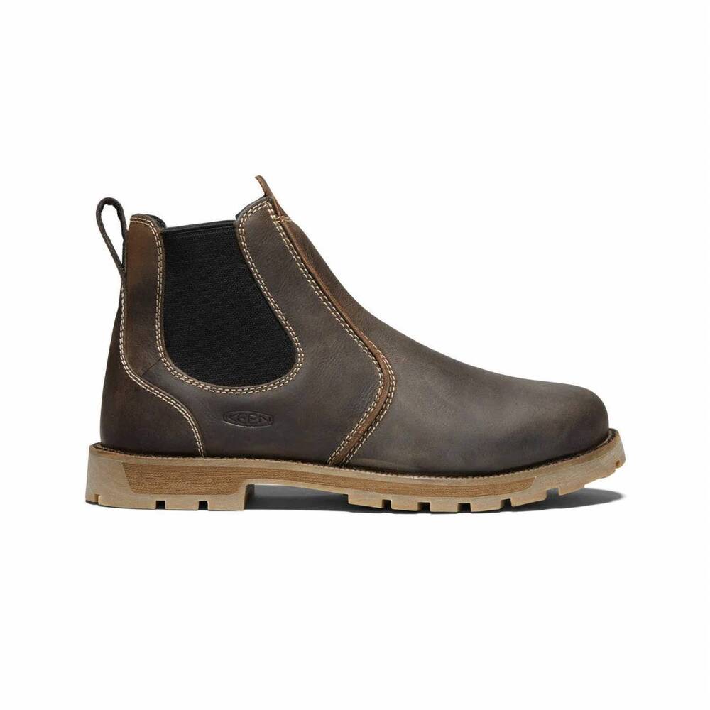 NEW KEEN men's seattle romeo soft toe boot in cascade brown/black